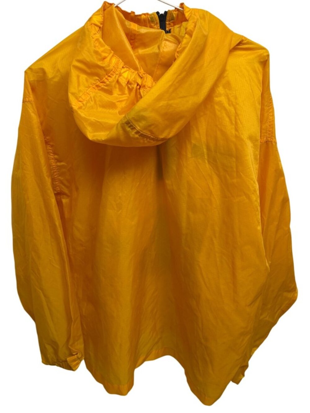 Columbia Boys 14-16 Yellow Packable Windbreaker Jacket Hood Half Zip Pocket - Picture 3 of 10
